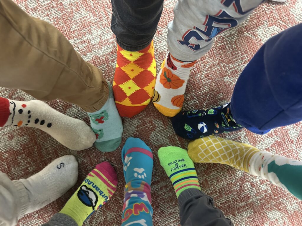Silly Sock Day celebrating Dr. Seuss Week