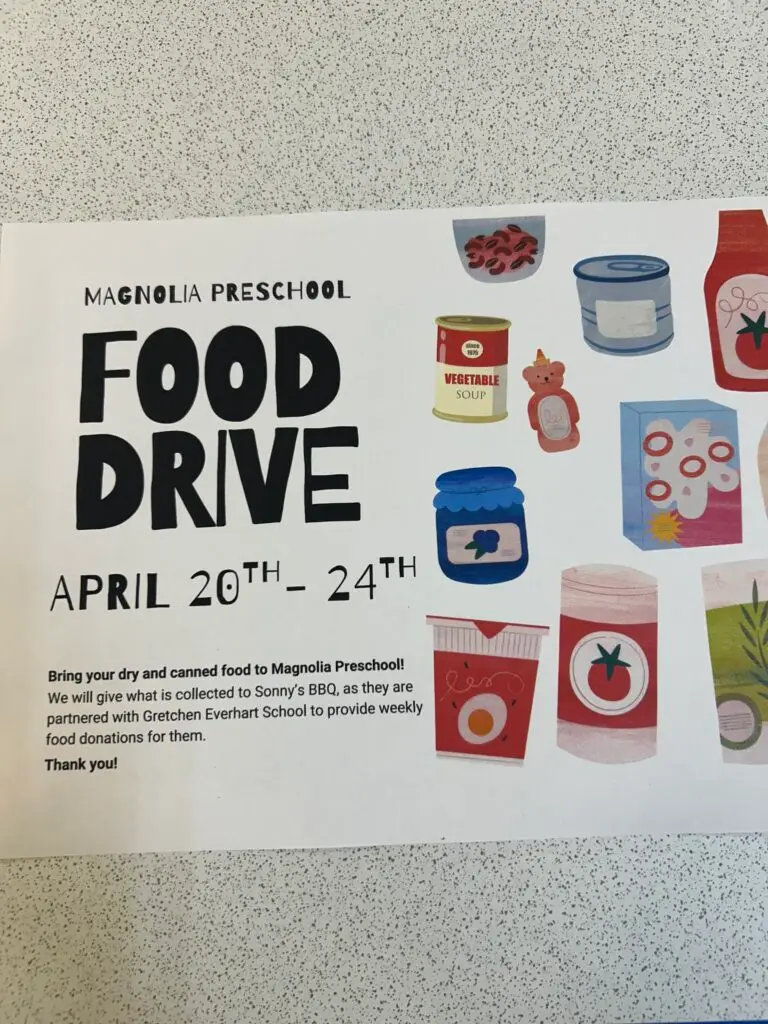April 20-24, School Food Drive